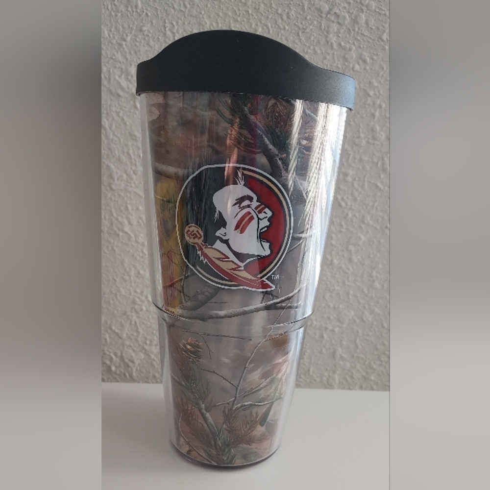 Florida State FSU Tervis Tumbler  Large 24 oz Double Wall With Lid Logo USA